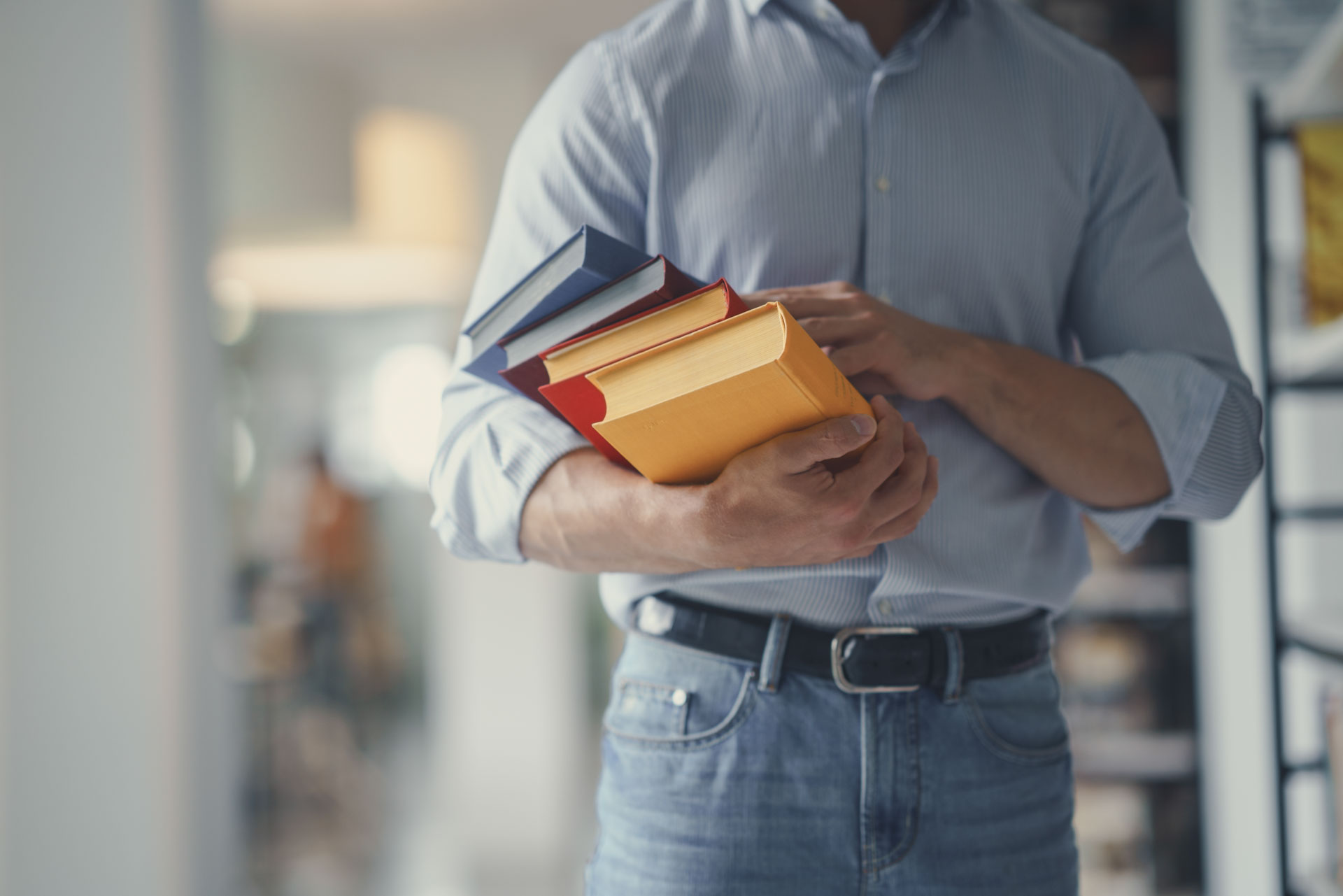 Man Holding Books